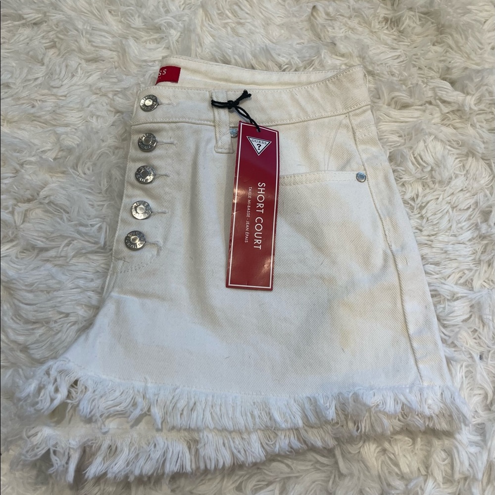 Brand new white GUESS shorts
